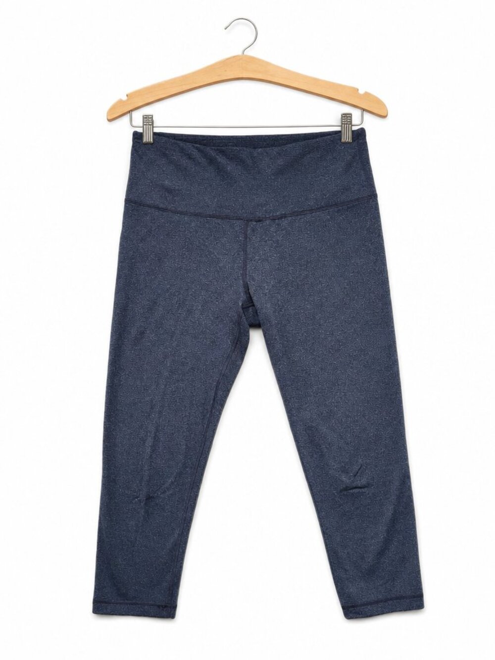 90 Degree by Reflex Gray High Waist Cropped Leggings Yoga Capri Large